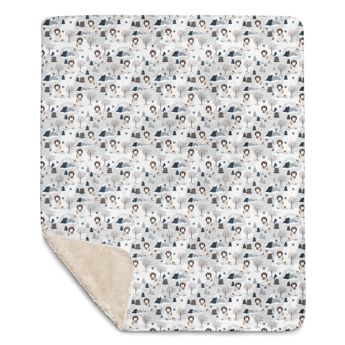 Alpine Saint Bernard Sherpa Blanket - Lucy + Norman