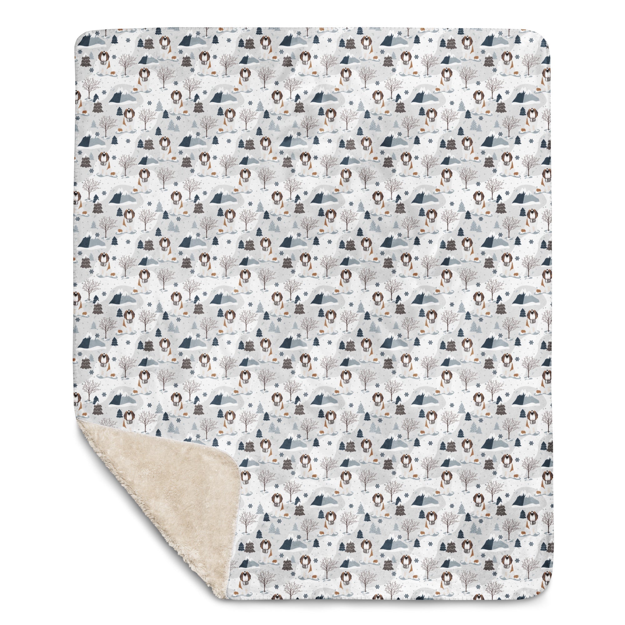 Alpine Saint Bernard Sherpa Blanket - Lucy + Norman
