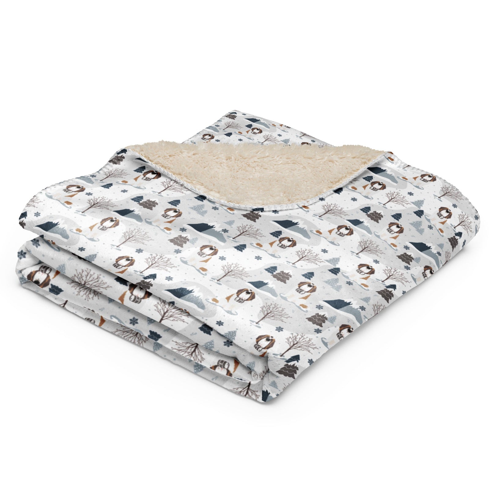 Alpine Saint Bernard Sherpa Blanket - Lucy + Norman