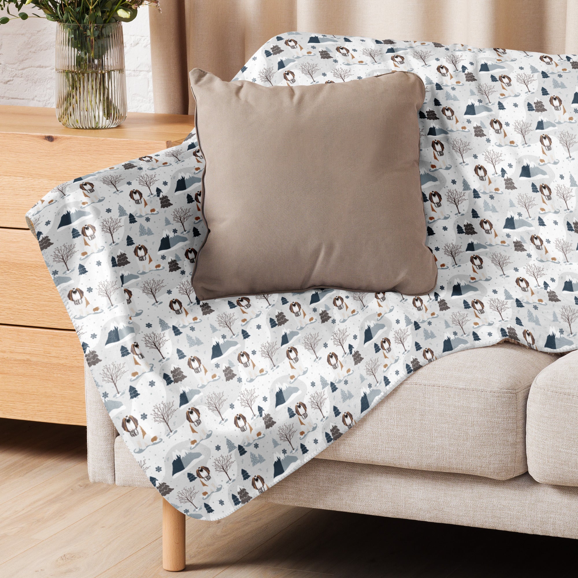 Alpine Saint Bernard Sherpa Blanket - Lucy + Norman