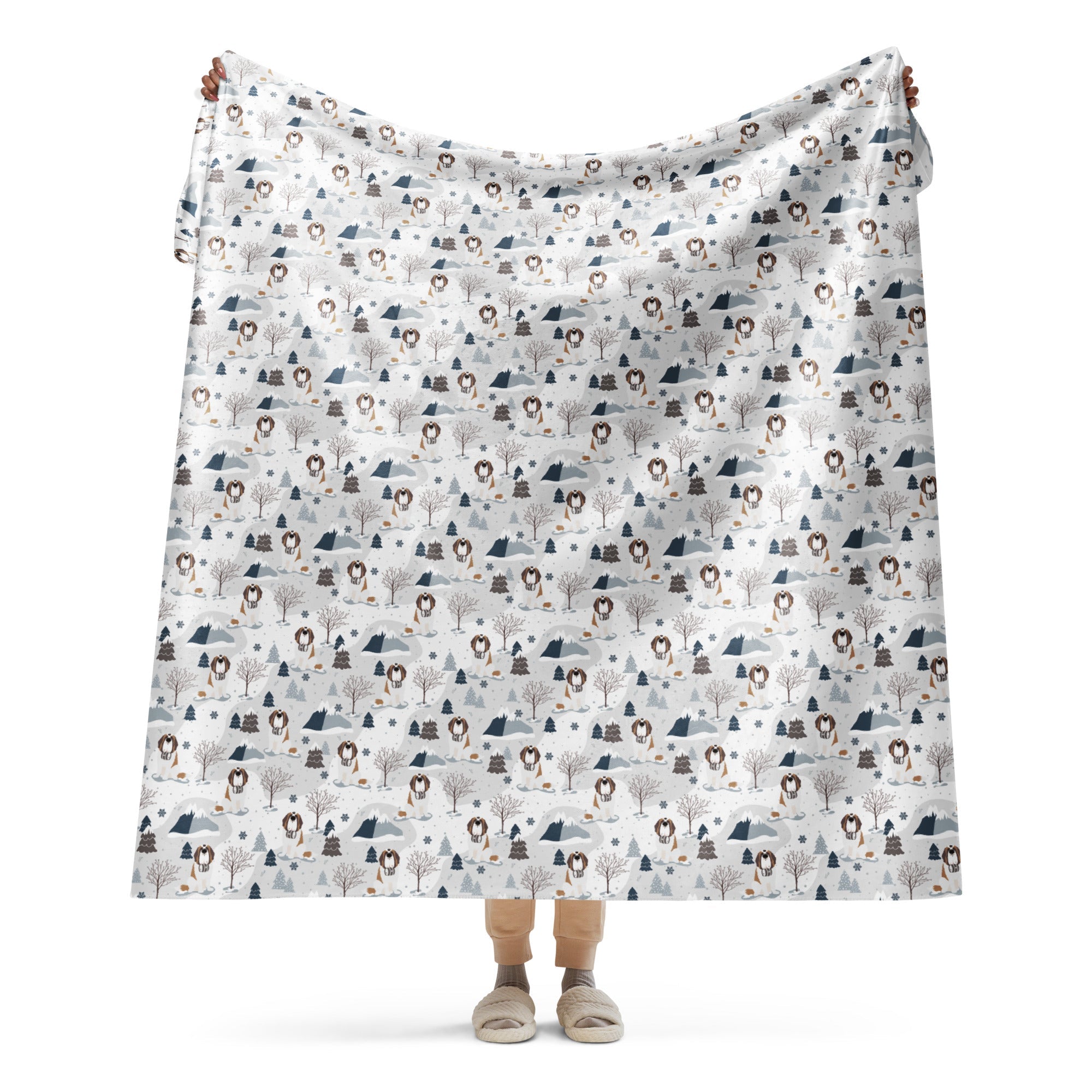 Alpine Saint Bernard Sherpa Blanket - Lucy + Norman
