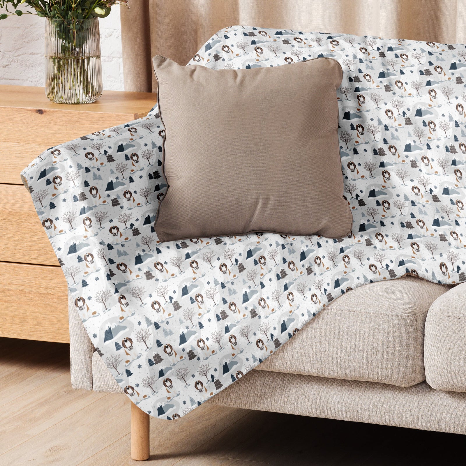 Alpine Saint Bernard Sherpa Blanket - Lucy + Norman
