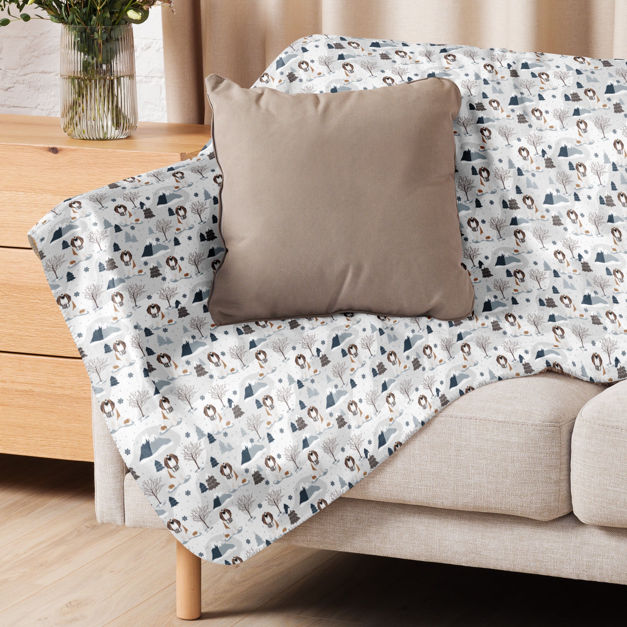 Alpine Saint Bernard Sherpa Blanket - Lucy + Norman