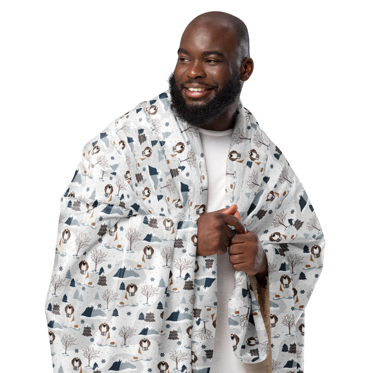 Alpine Saint Bernard Sherpa Blanket - Lucy + Norman