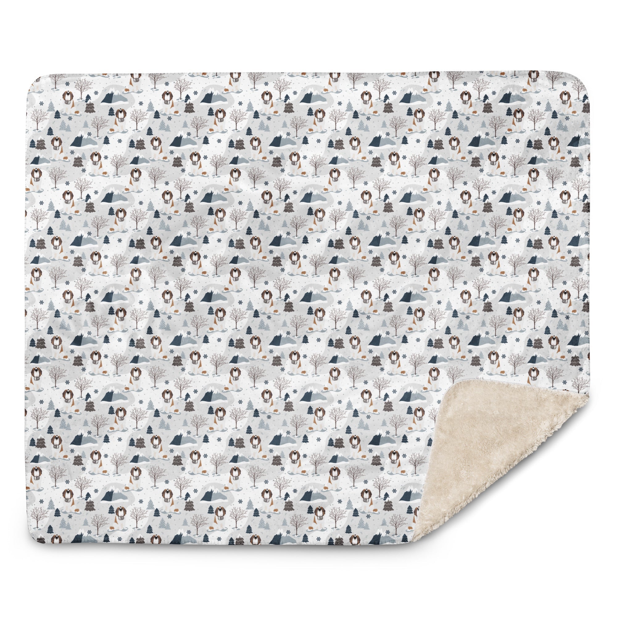 Alpine Saint Bernard Sherpa Blanket - Lucy + Norman