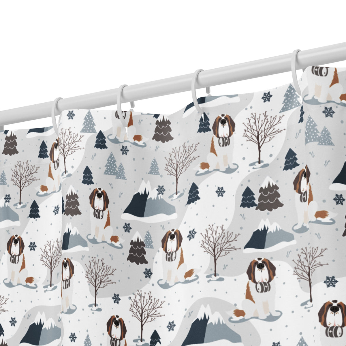 Alpine Saint Bernard Shower Curtain - Lucy + Norman