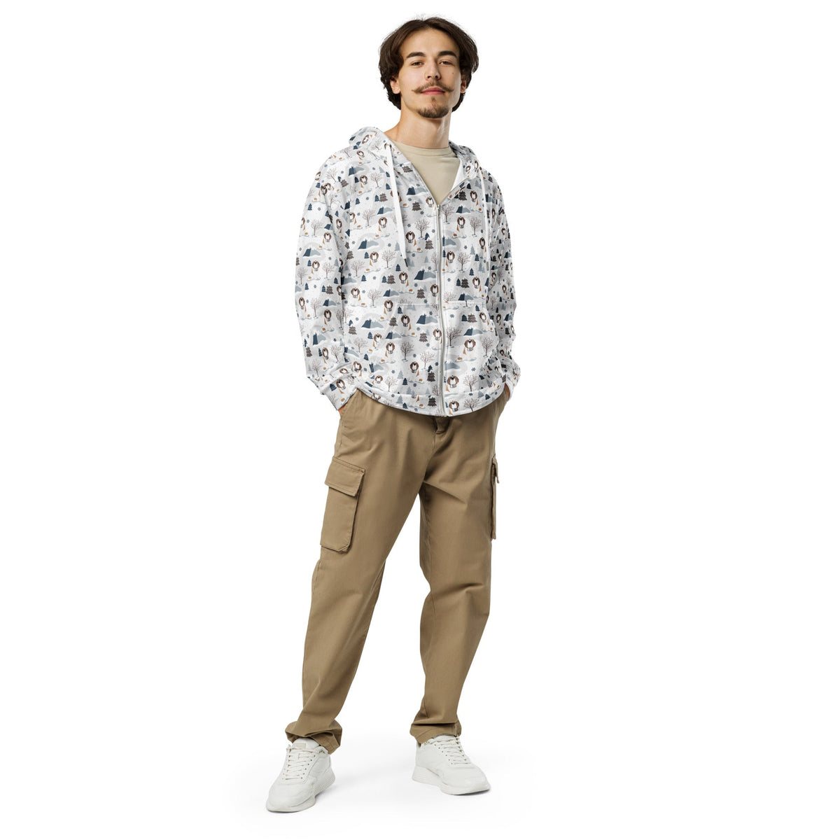 Alpine Saint Bernard Zip Hoodie - Lucy + Norman