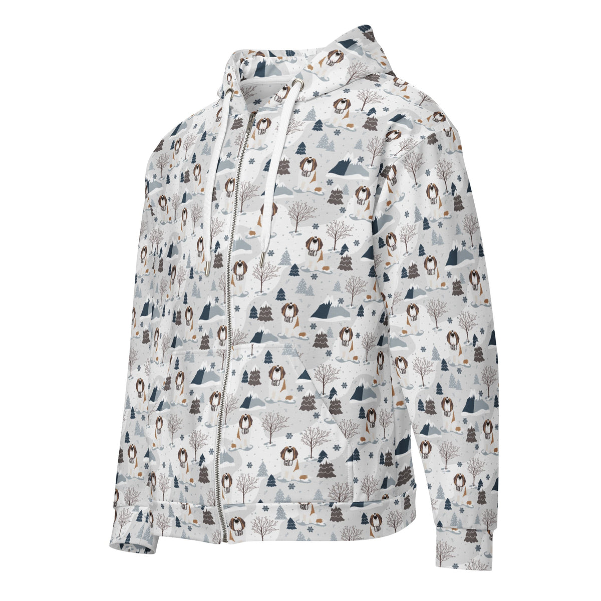 Alpine Saint Bernard Zip Hoodie - Lucy + Norman