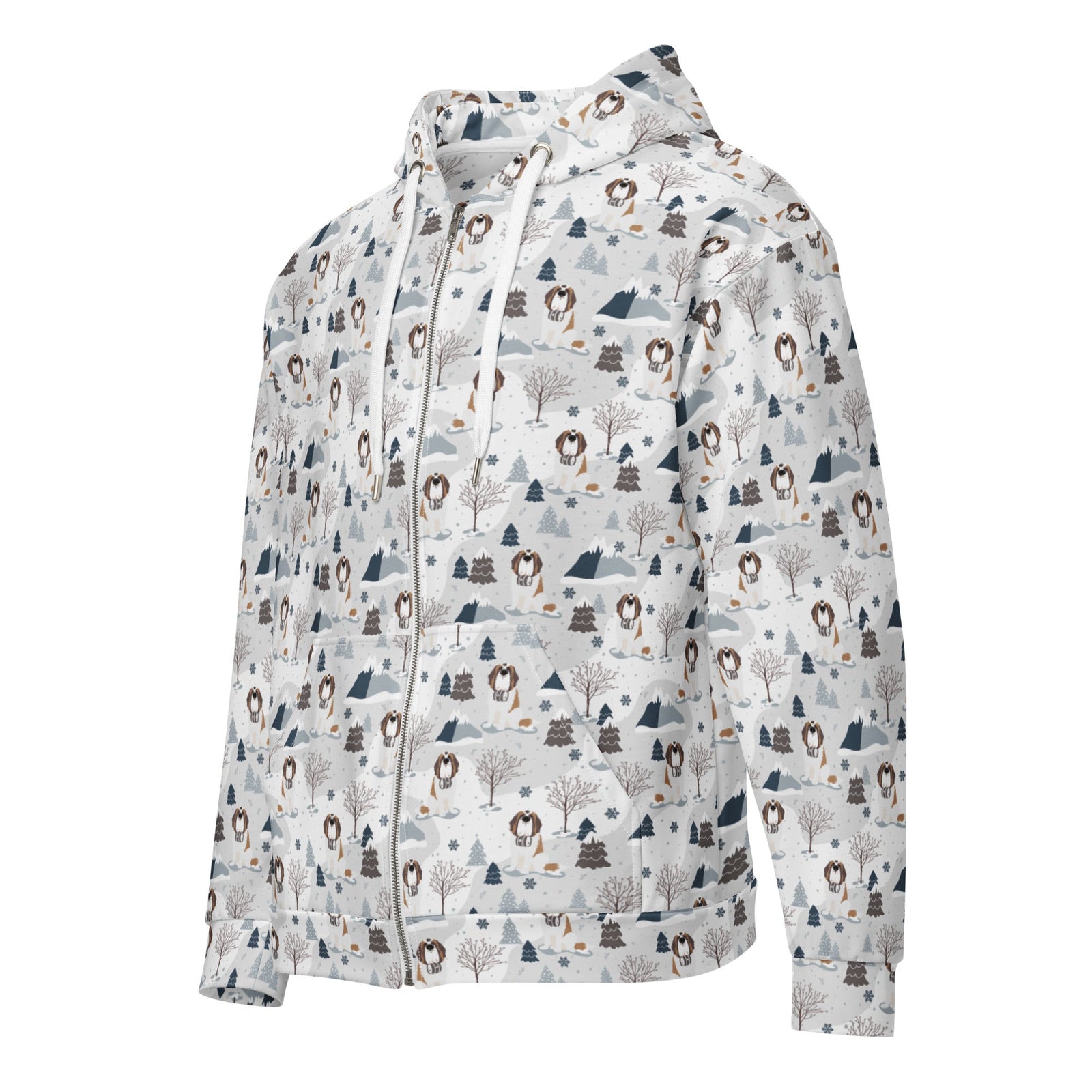 Alpine Saint Bernard Zip Hoodie - Lucy + Norman