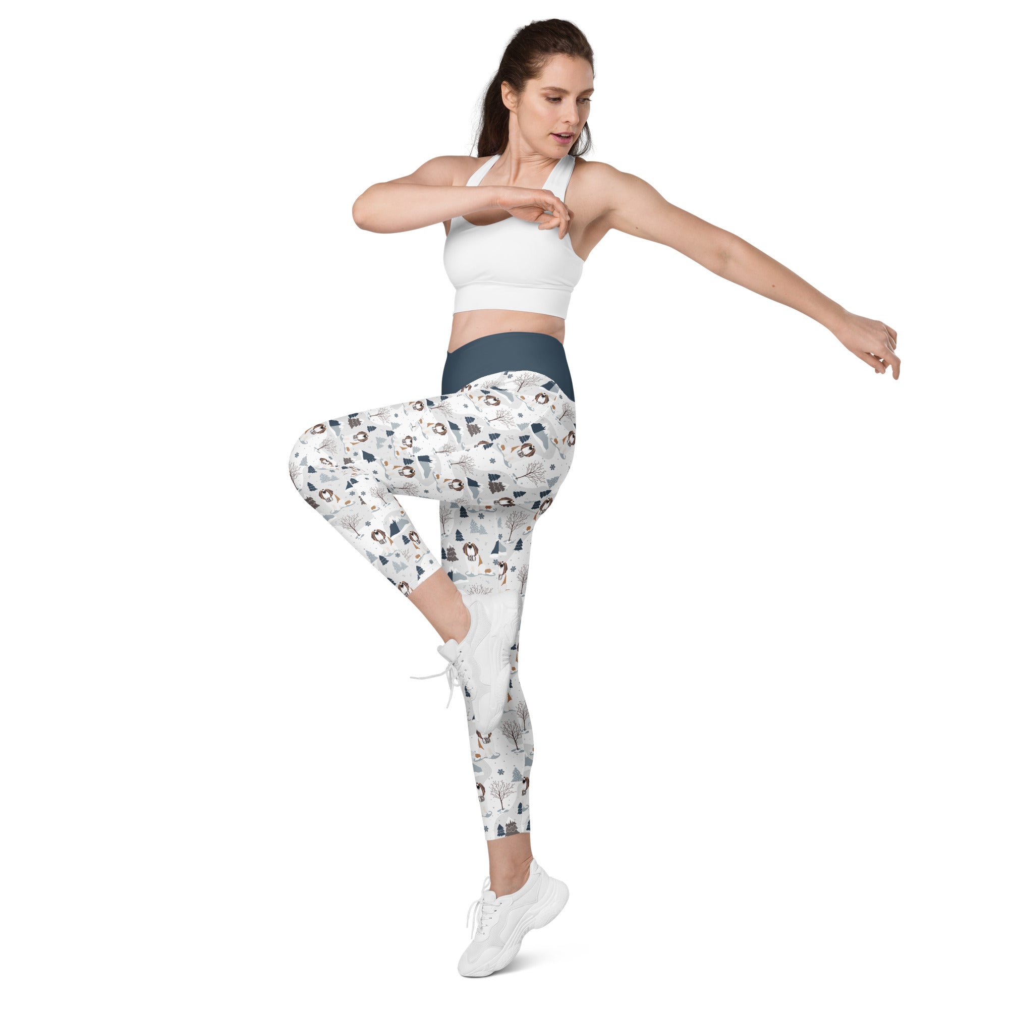 Alpine Saint Crossover Leggings with Pockets - Lucy + Norman