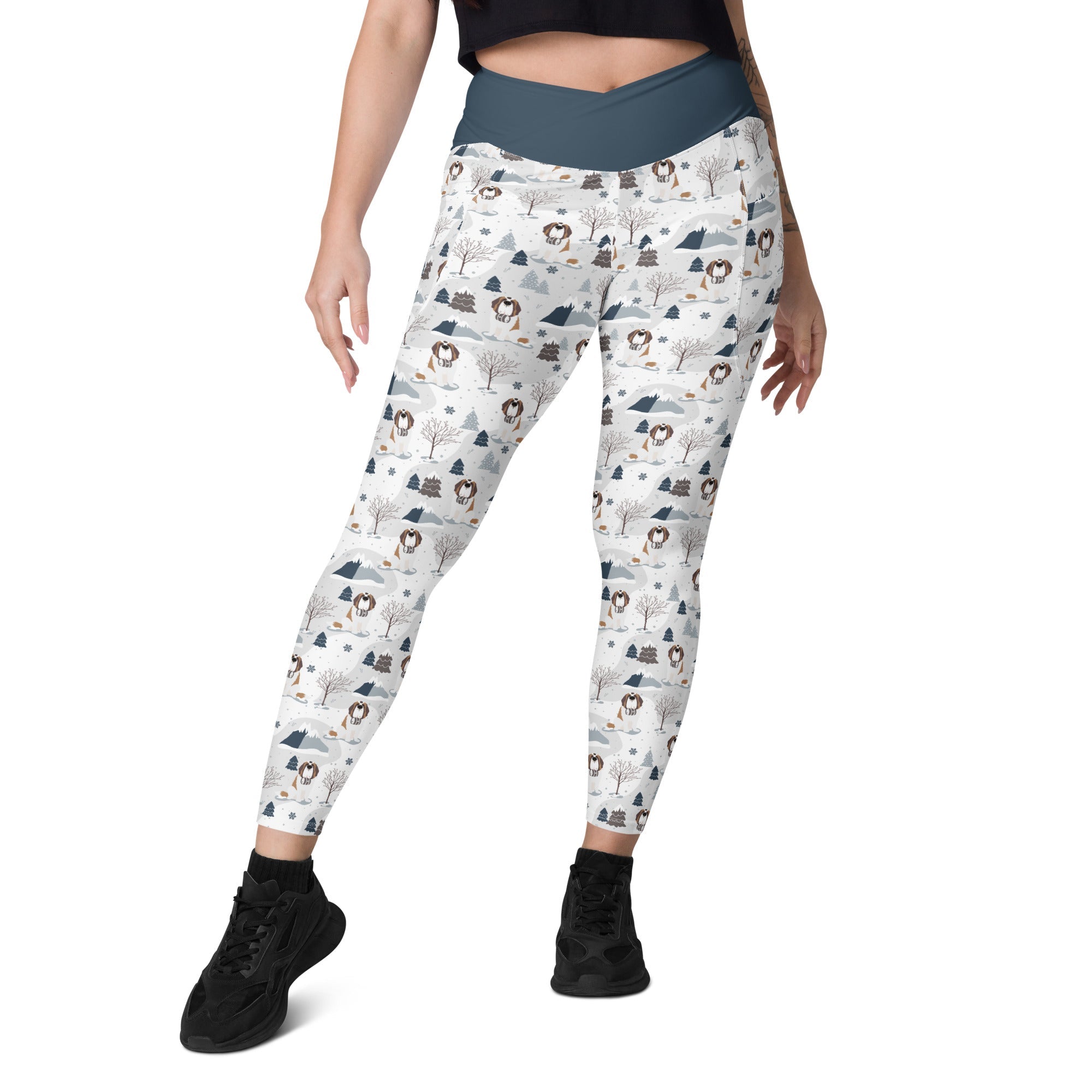 Alpine Saint Crossover Leggings with Pockets - Lucy + Norman