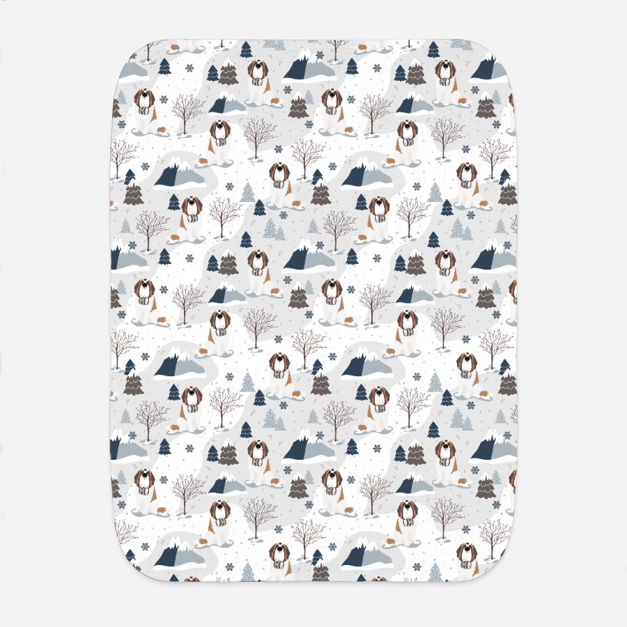 Alpine St Bernard Baby Burp Cloth 12" x 16" - Lucy + Norman