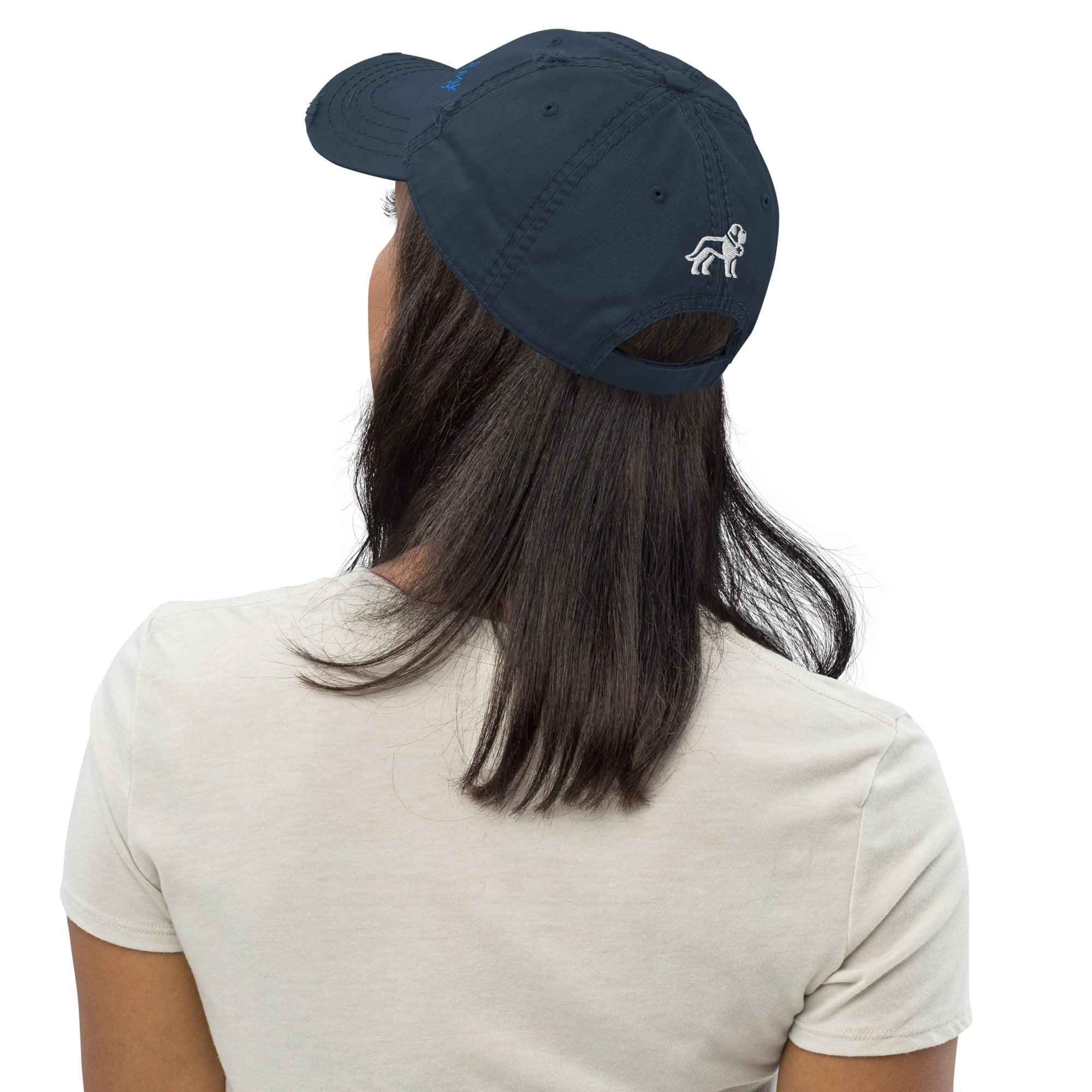 Choose Your Phrase Saint Bernard Embroidered Distressed Hat