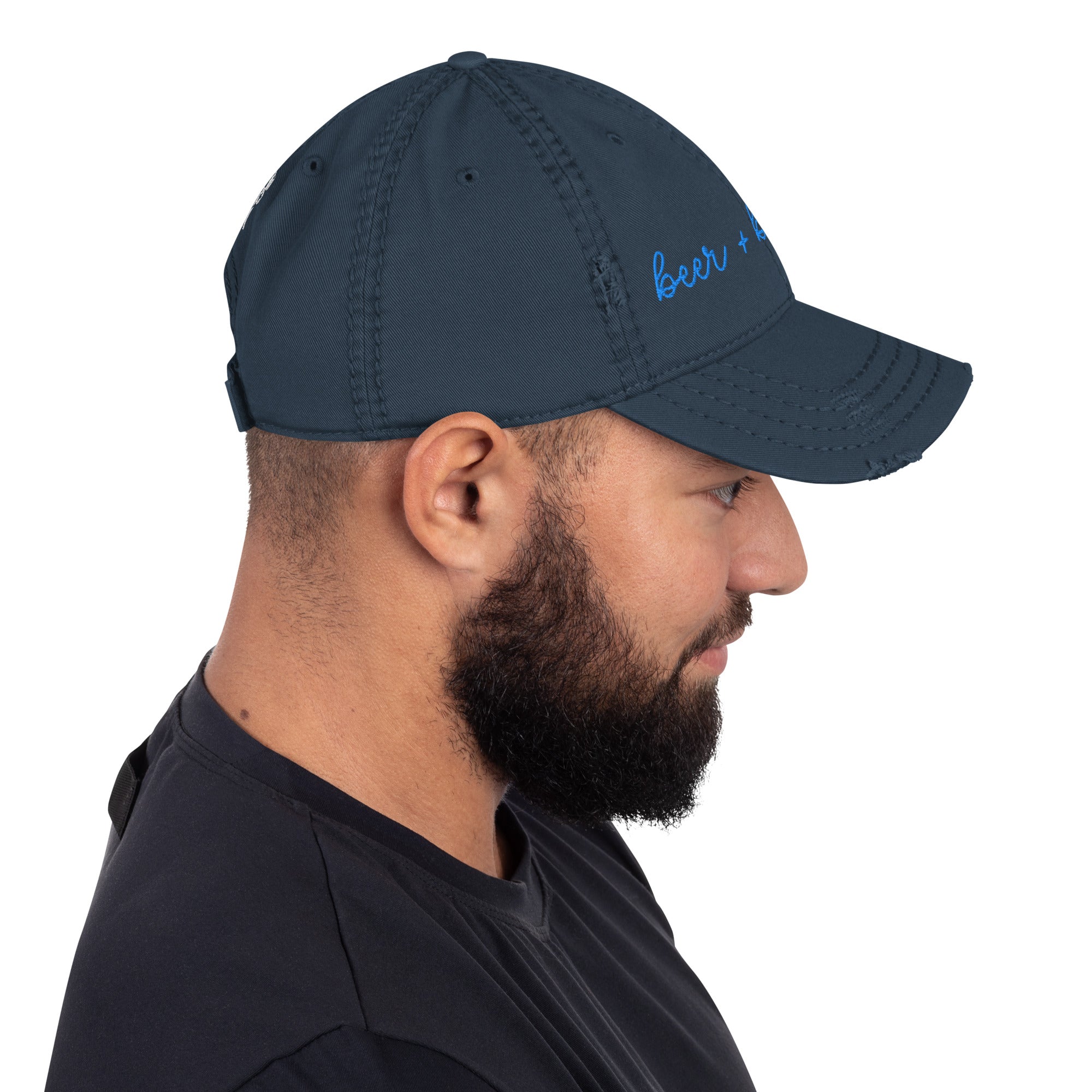 Choose Your Phrase Saint Bernard Embroidered Distressed Hat