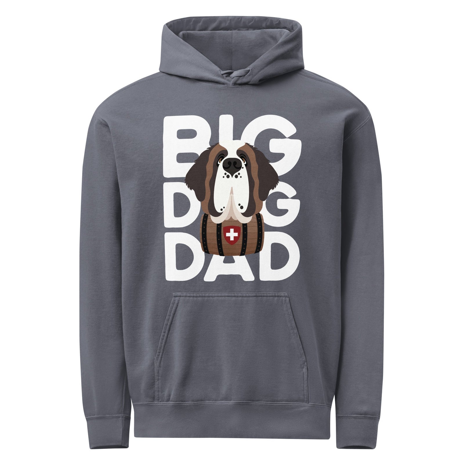 Big Dog Dad Saint Bernard Barrel Comfort Colors® Hoodie - Lucy + Norman