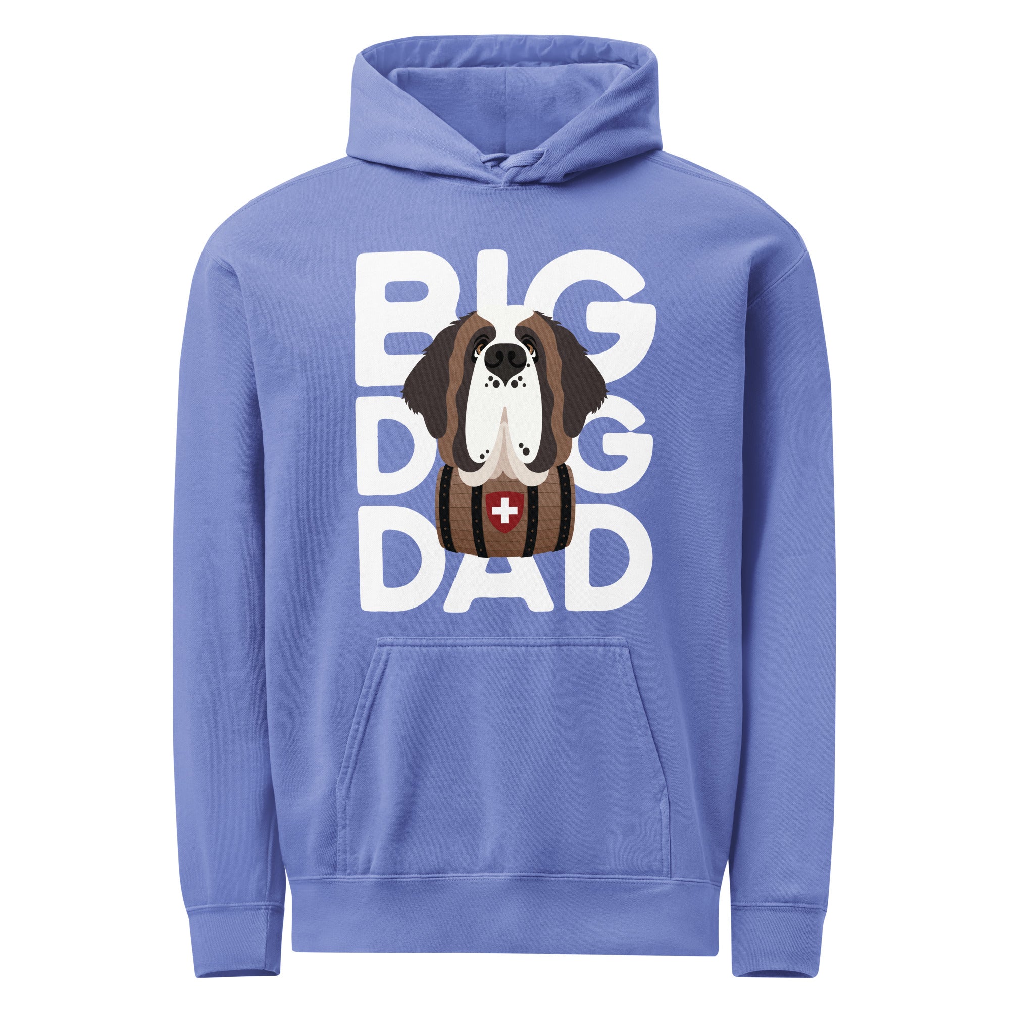Big Dog Dad Saint Bernard Barrel Comfort Colors® Hoodie - Lucy + Norman