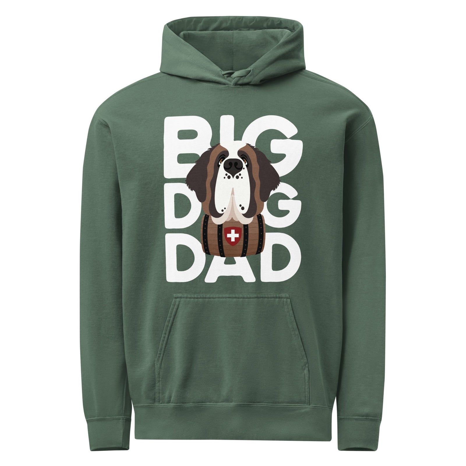 Big Dog Dad Saint Bernard Barrel Comfort Colors® Hoodie - Lucy + Norman