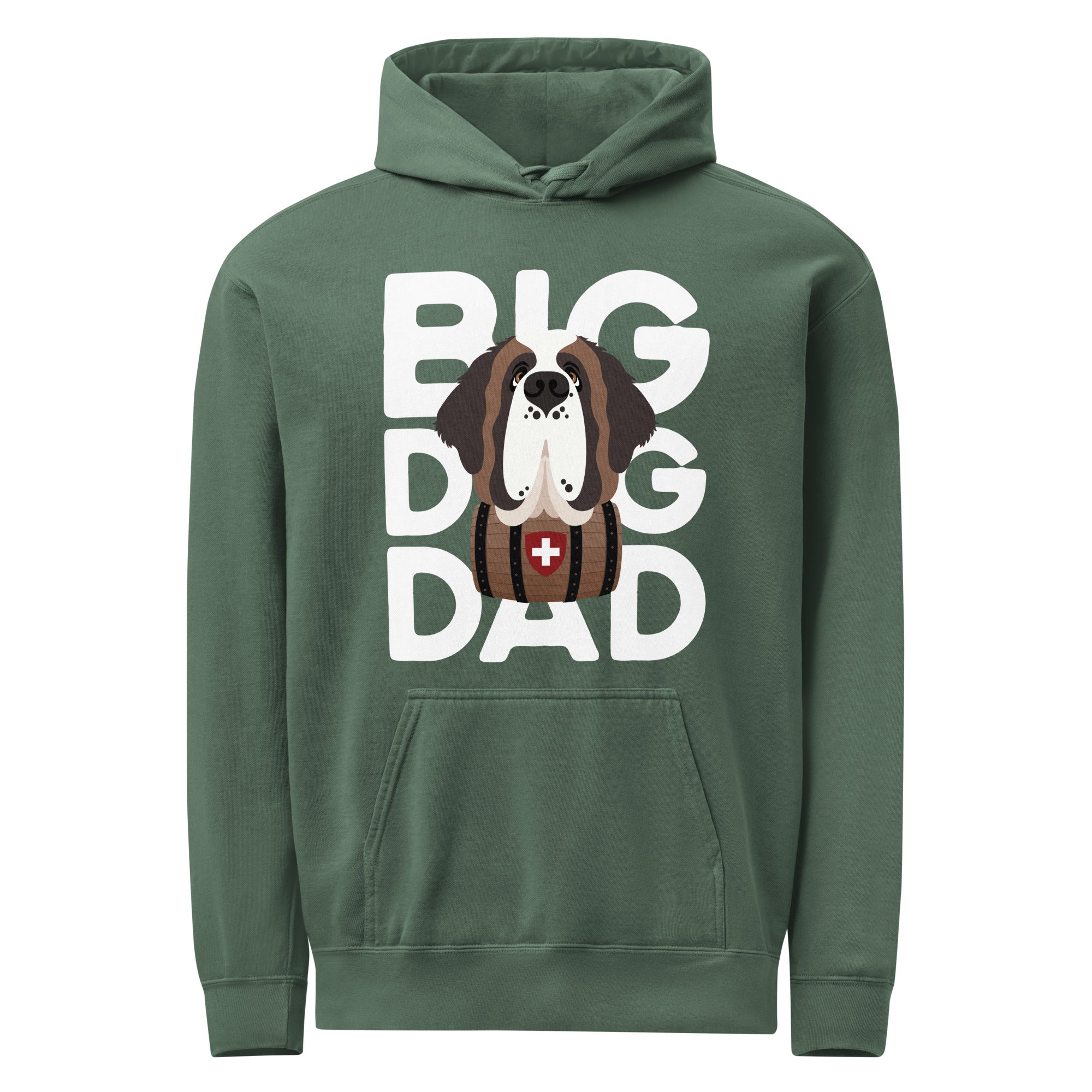 Big Dog Dad Saint Bernard Barrel Comfort Colors® Hoodie - Lucy + Norman