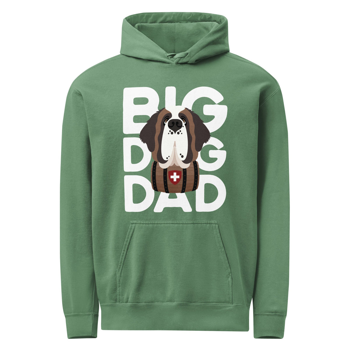 Big Dog Dad Saint Bernard Barrel Comfort Colors® Hoodie - Lucy + Norman
