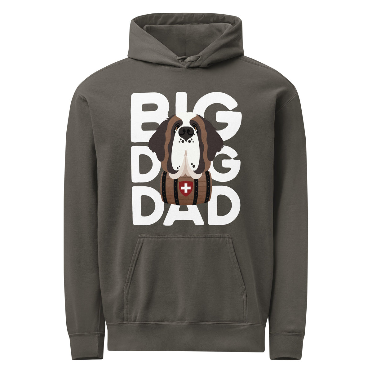 Big Dog Dad Saint Bernard Barrel Comfort Colors® Hoodie - Lucy + Norman