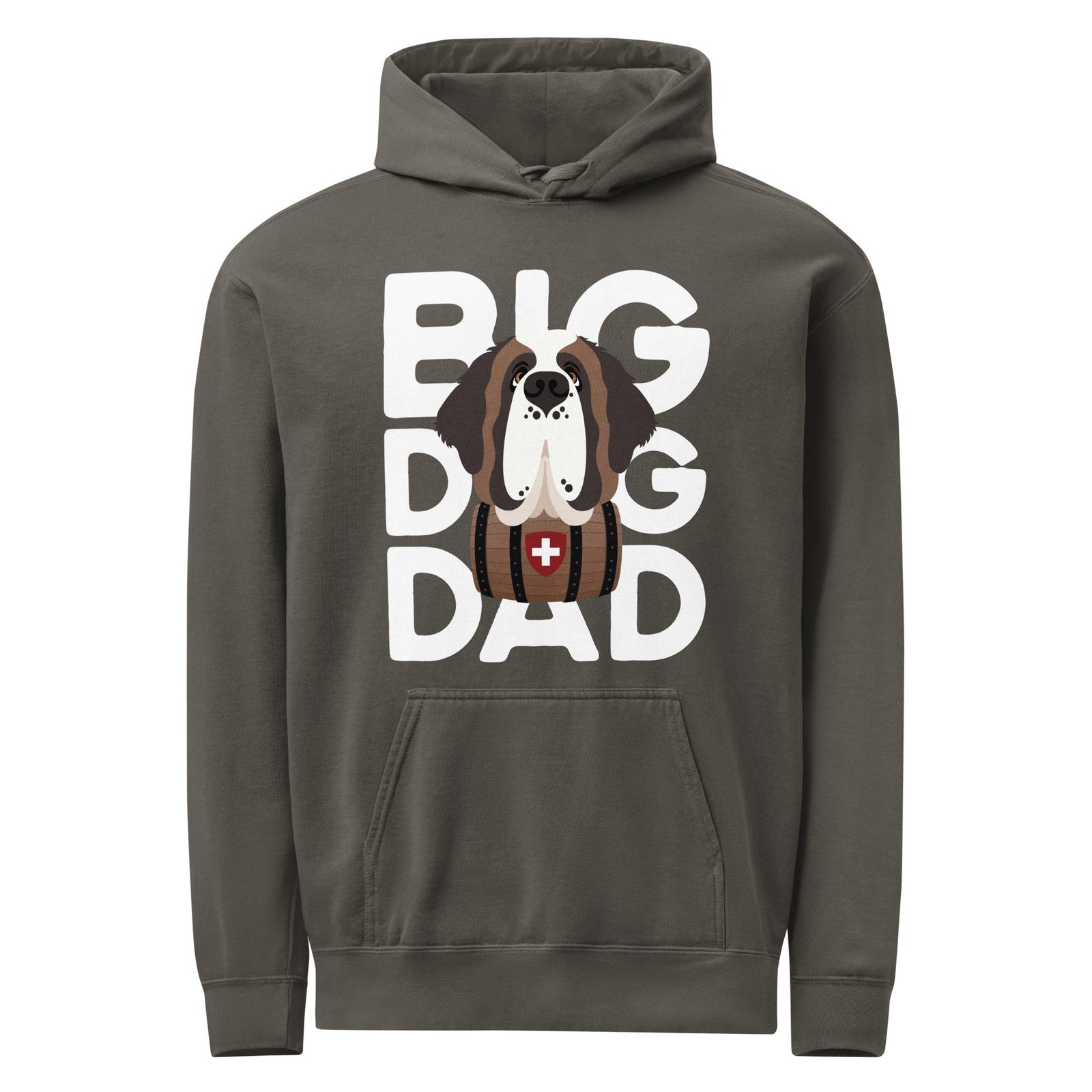 Big Dog Dad Saint Bernard Barrel Comfort Colors® Hoodie - Lucy + Norman