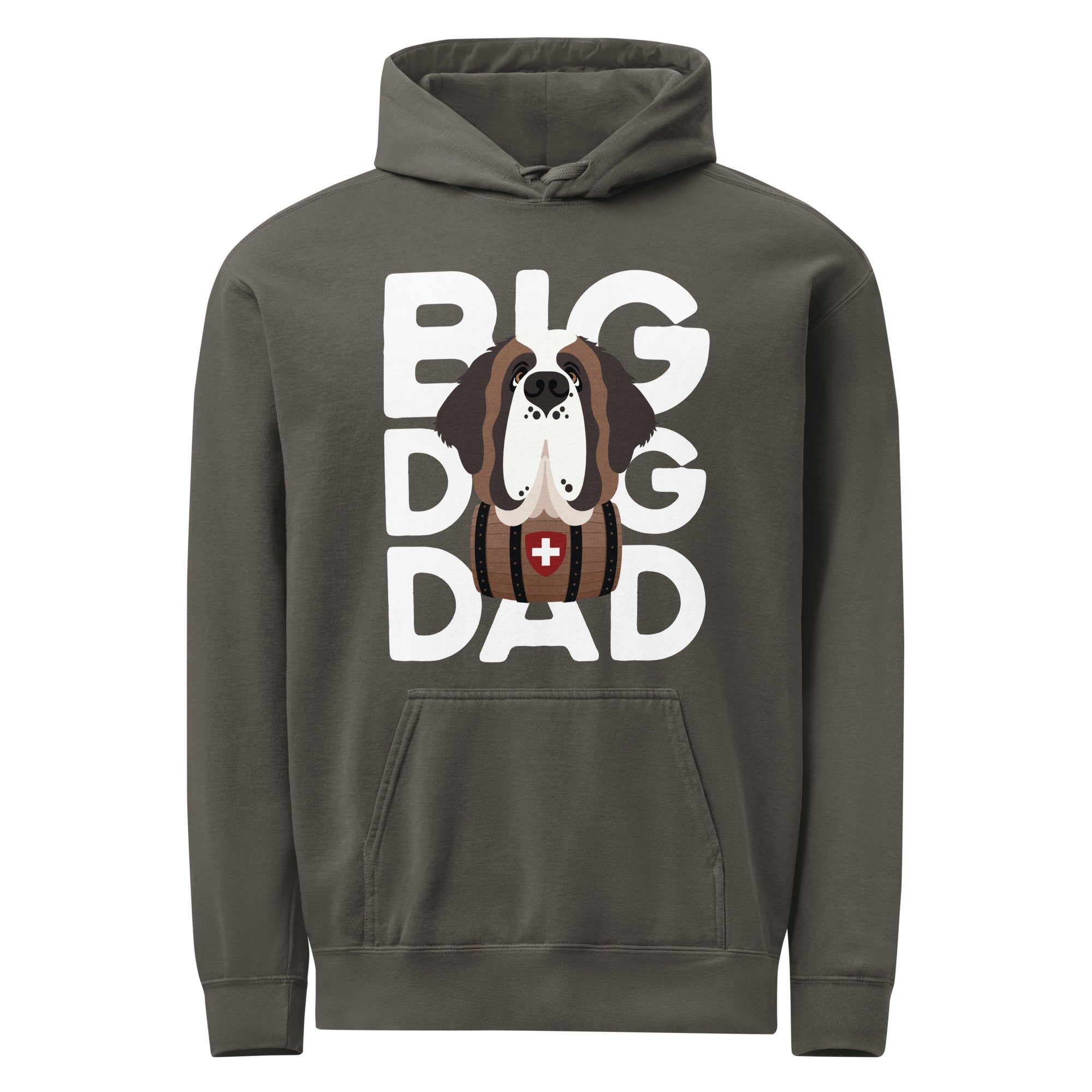 Big Dog Dad Saint Bernard Barrel Comfort Colors® Hoodie - Lucy + Norman