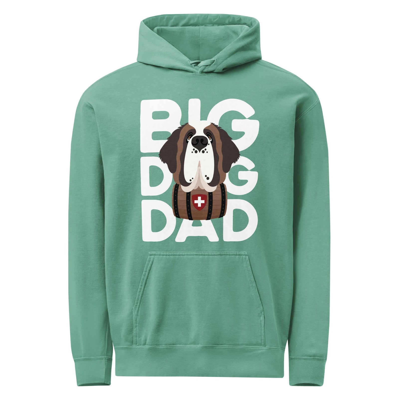 Big Dog Dad Saint Bernard Barrel Comfort Colors® Hoodie - Lucy + Norman