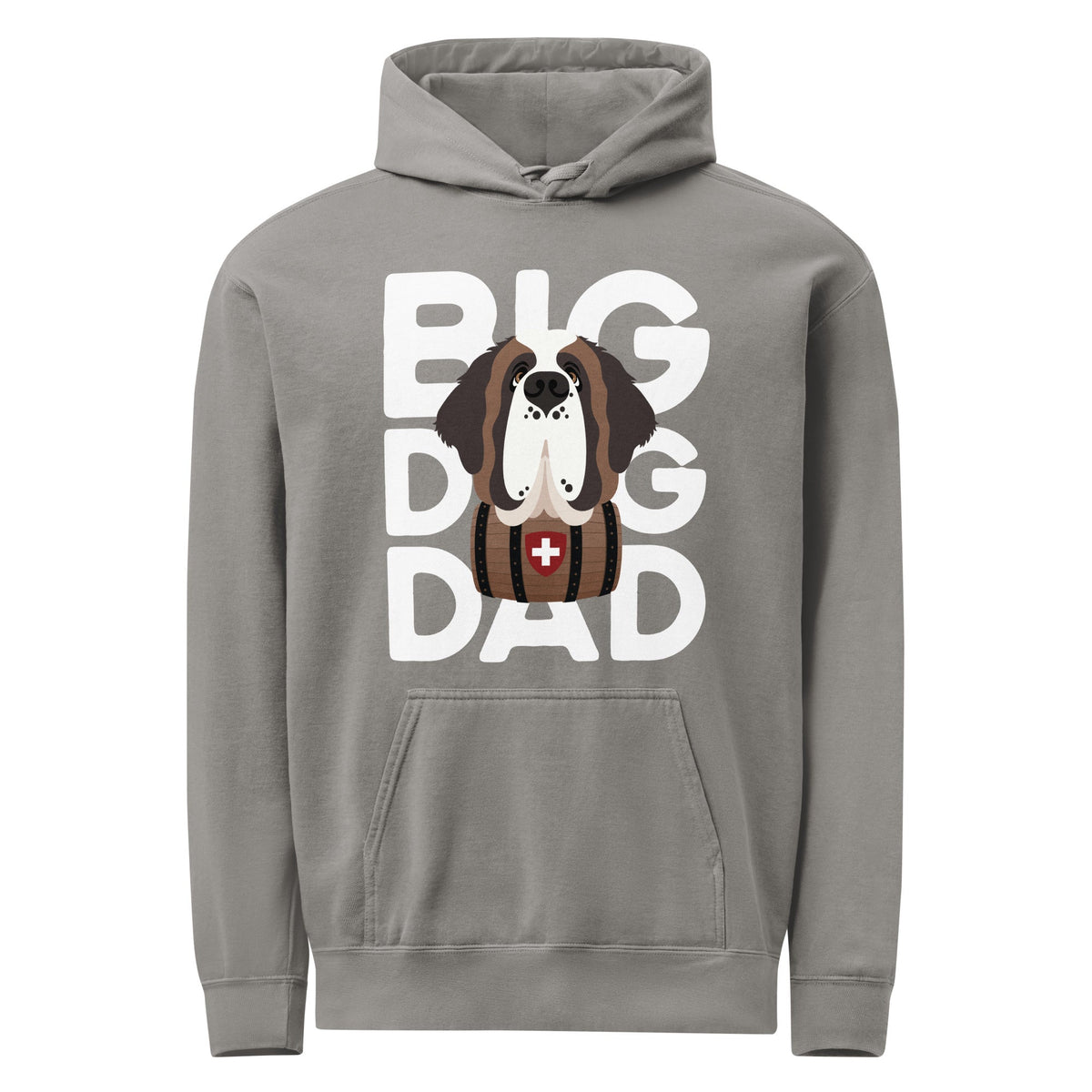 Big Dog Dad Saint Bernard Barrel Comfort Colors® Hoodie - Lucy + Norman