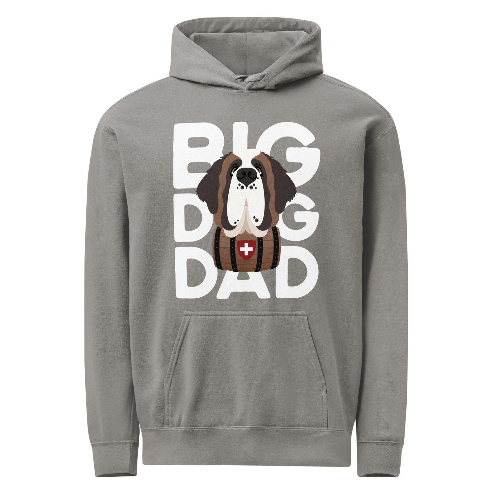 Big Dog Dad Saint Bernard Barrel Comfort Colors® Hoodie - Lucy + Norman