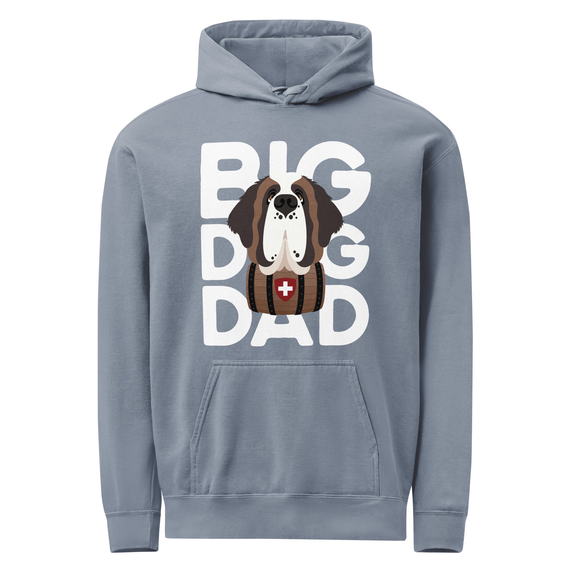 Big Dog Dad Saint Bernard Barrel Comfort Colors® Hoodie - Lucy + Norman