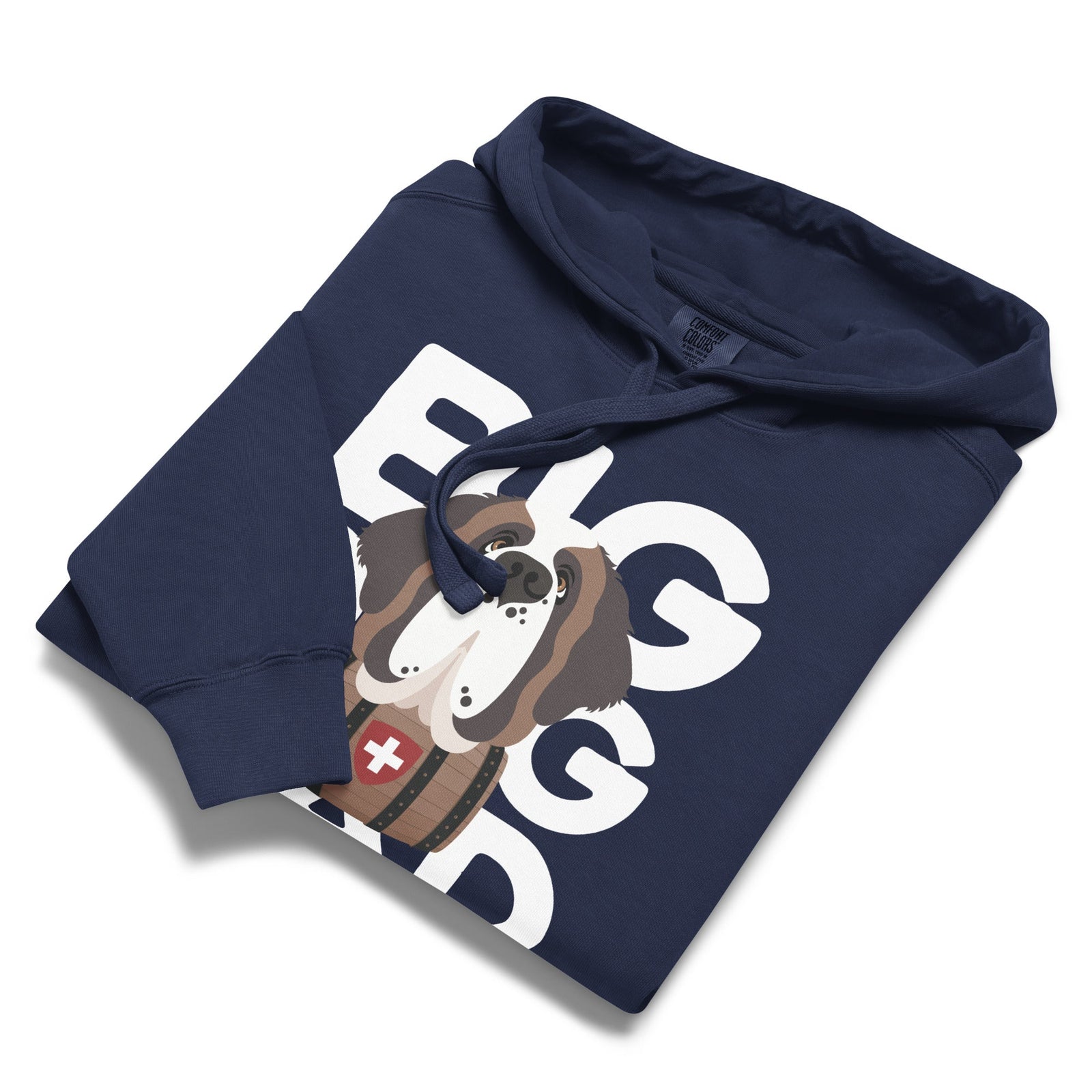 Big Dog Dad Saint Bernard Barrel Comfort Colors® Hoodie - Lucy + Norman