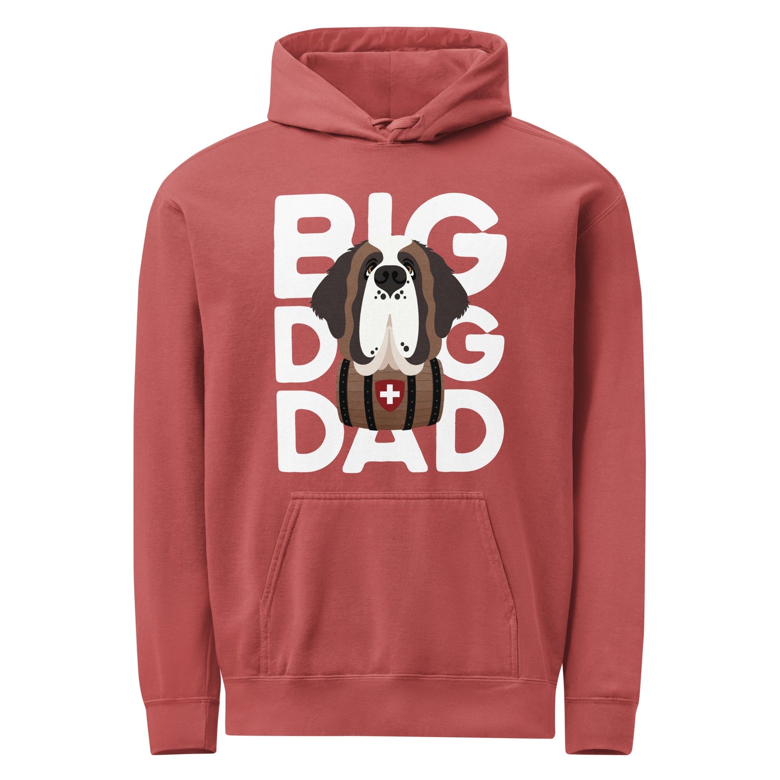 Big Dog Dad Saint Bernard Barrel Comfort Colors® Hoodie - Lucy + Norman