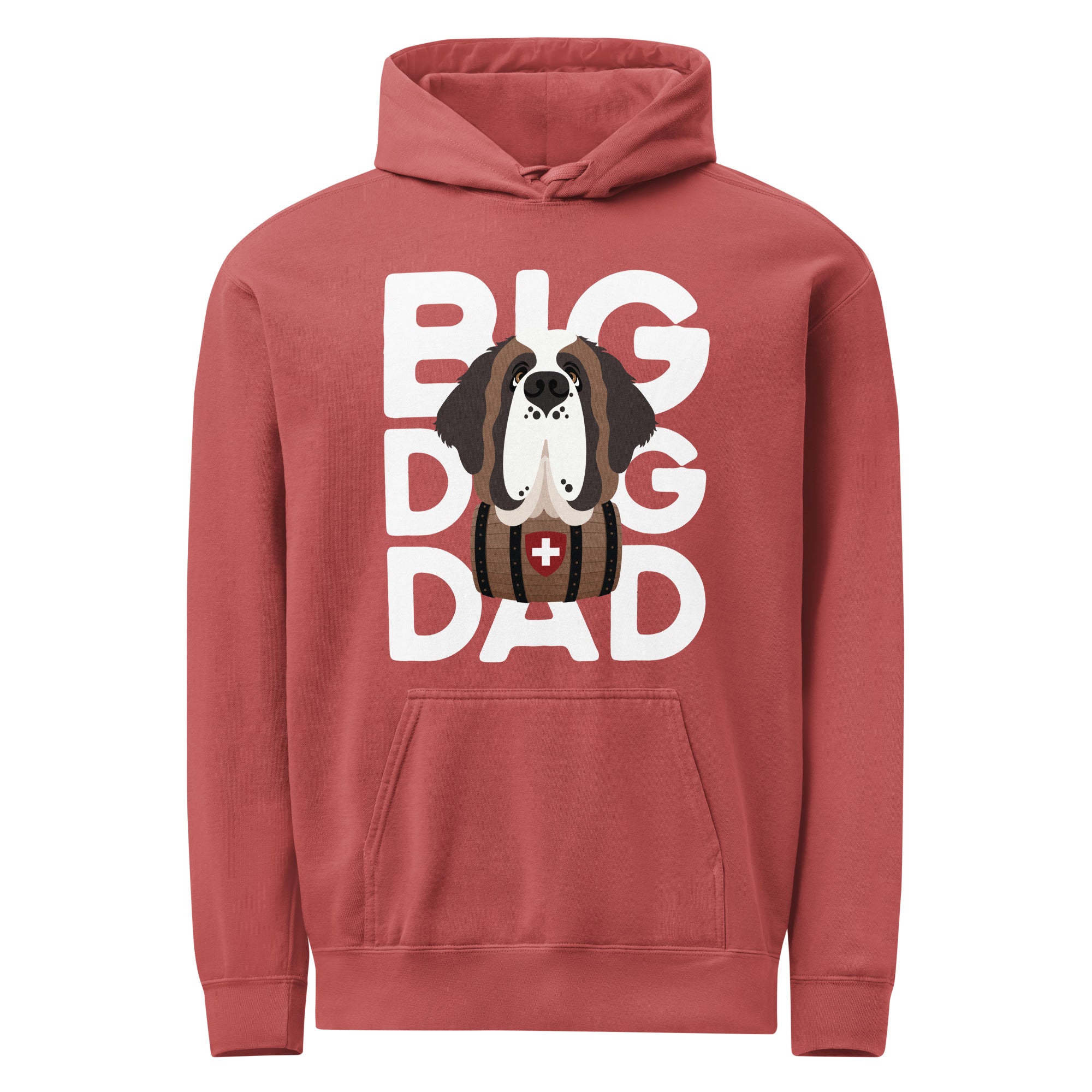 Big Dog Dad Saint Bernard Barrel Comfort Colors® Hoodie - Lucy + Norman