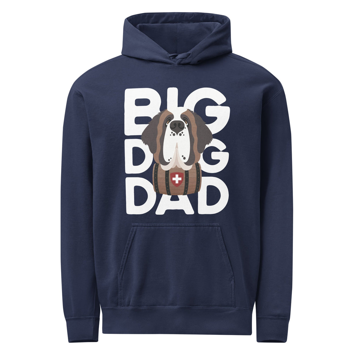 Big Dog Dad Saint Bernard Barrel Comfort Colors® Hoodie - Lucy + Norman