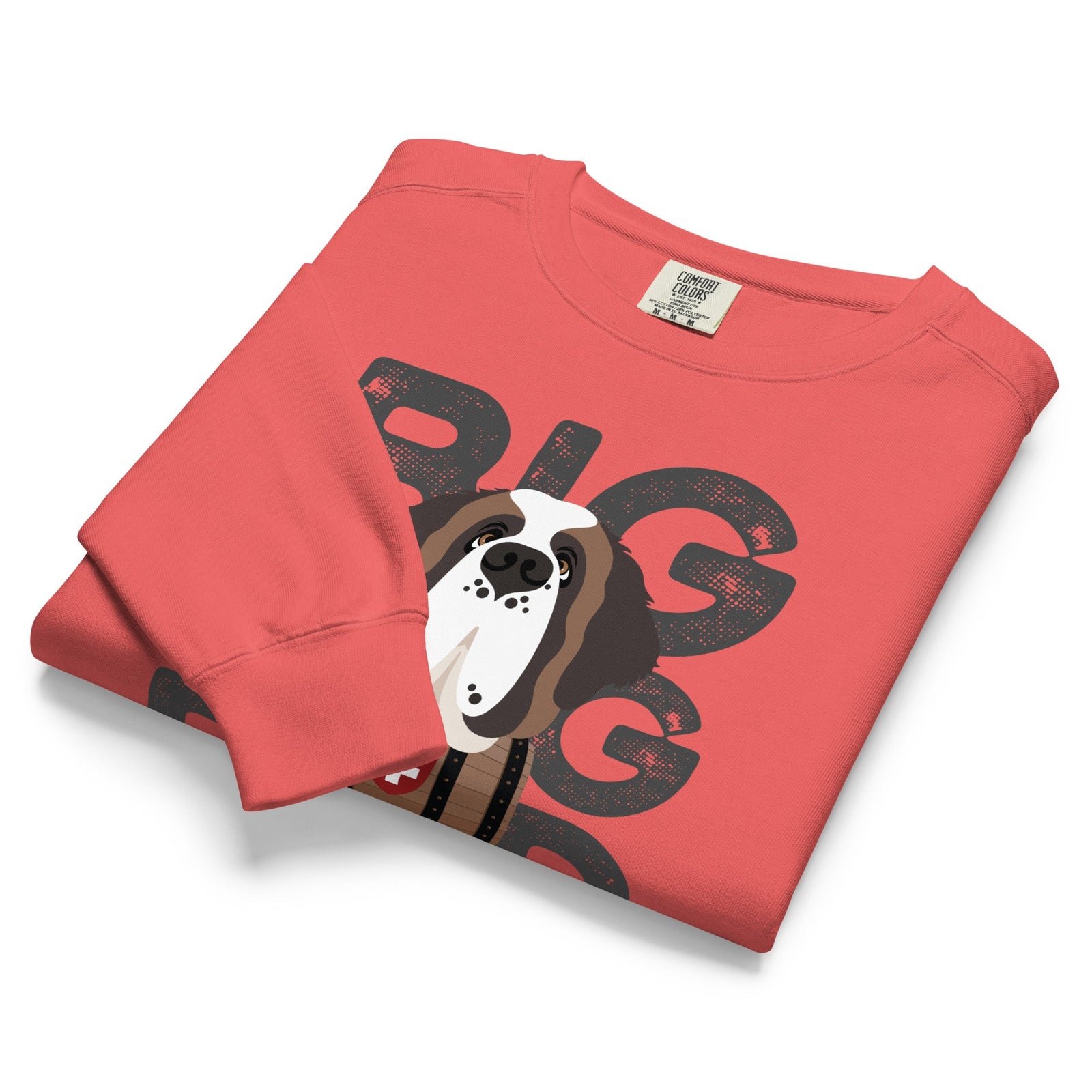 Big Dog Dad Saint Bernard Barrel Comfort Colors® Sweatshirt - Grey - Lucy + Norman