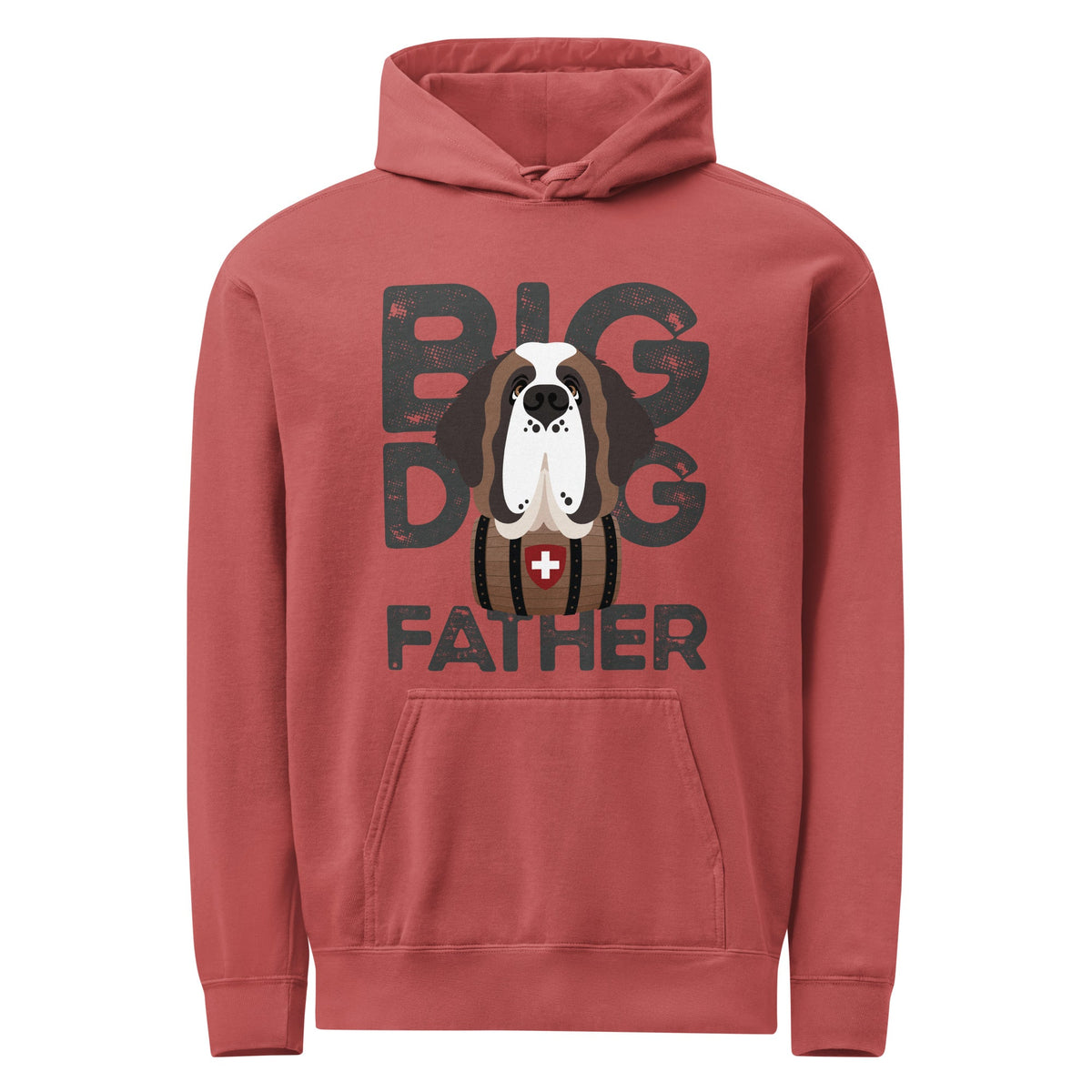 Big Dog Father Saint Bernard Comfort Colors® Hoodie - Lucy + Norman