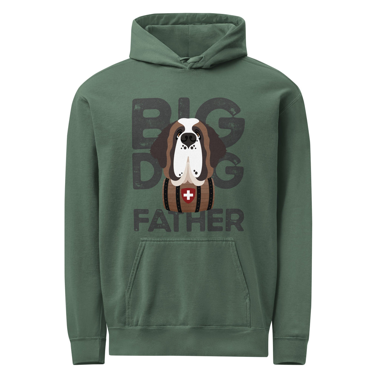 Big Dog Father Saint Bernard Comfort Colors® Hoodie - Lucy + Norman