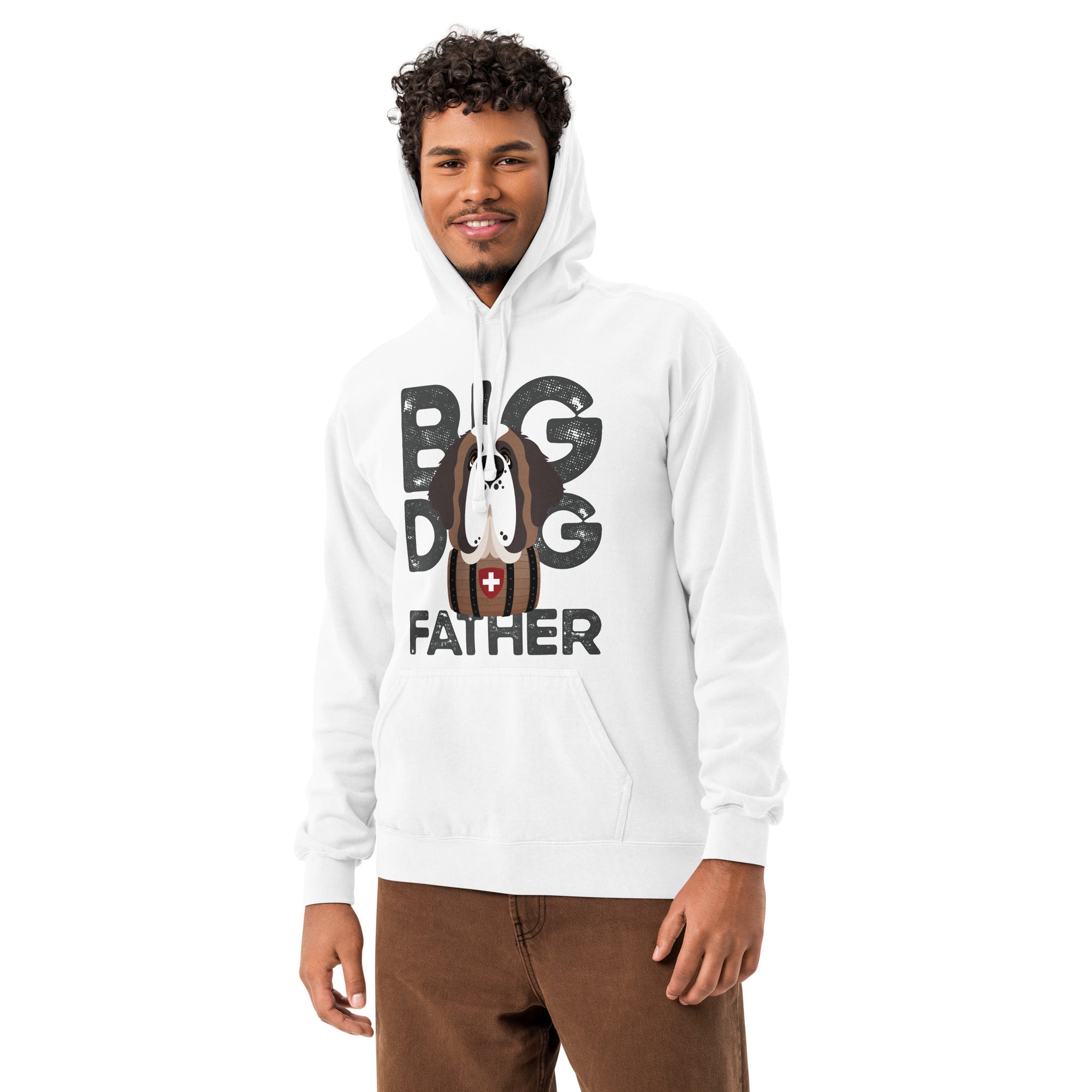 Big Dog Father Saint Bernard Comfort Colors® Hoodie - Lucy + Norman
