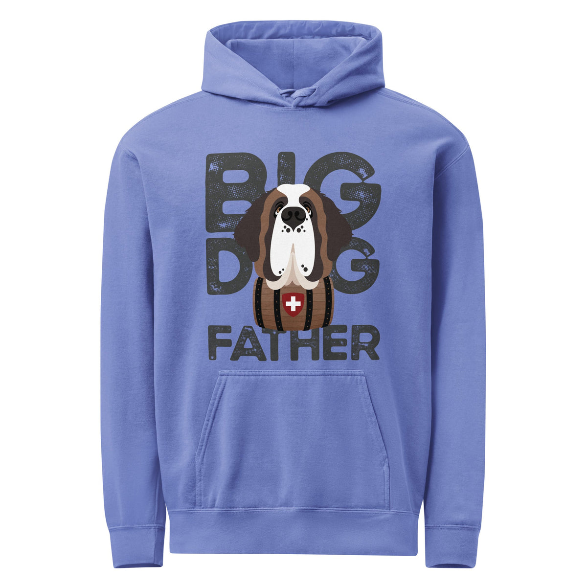 Big Dog Father Saint Bernard Comfort Colors® Hoodie - Lucy + Norman