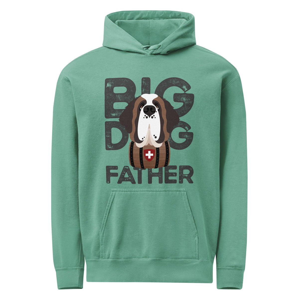 Big Dog Father Saint Bernard Comfort Colors® Hoodie - Lucy + Norman