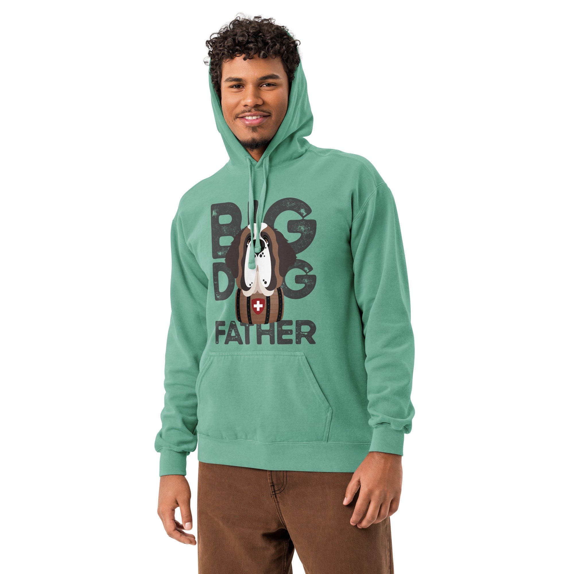 Big Dog Father Saint Bernard Comfort Colors® Hoodie - Lucy + Norman