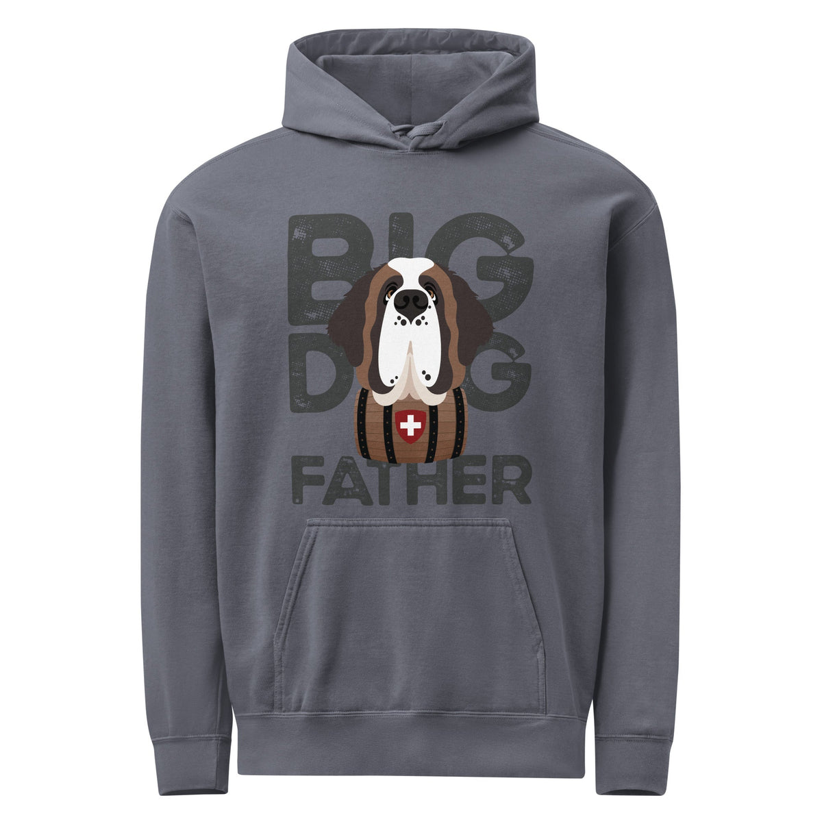 Big Dog Father Saint Bernard Comfort Colors® Hoodie - Lucy + Norman