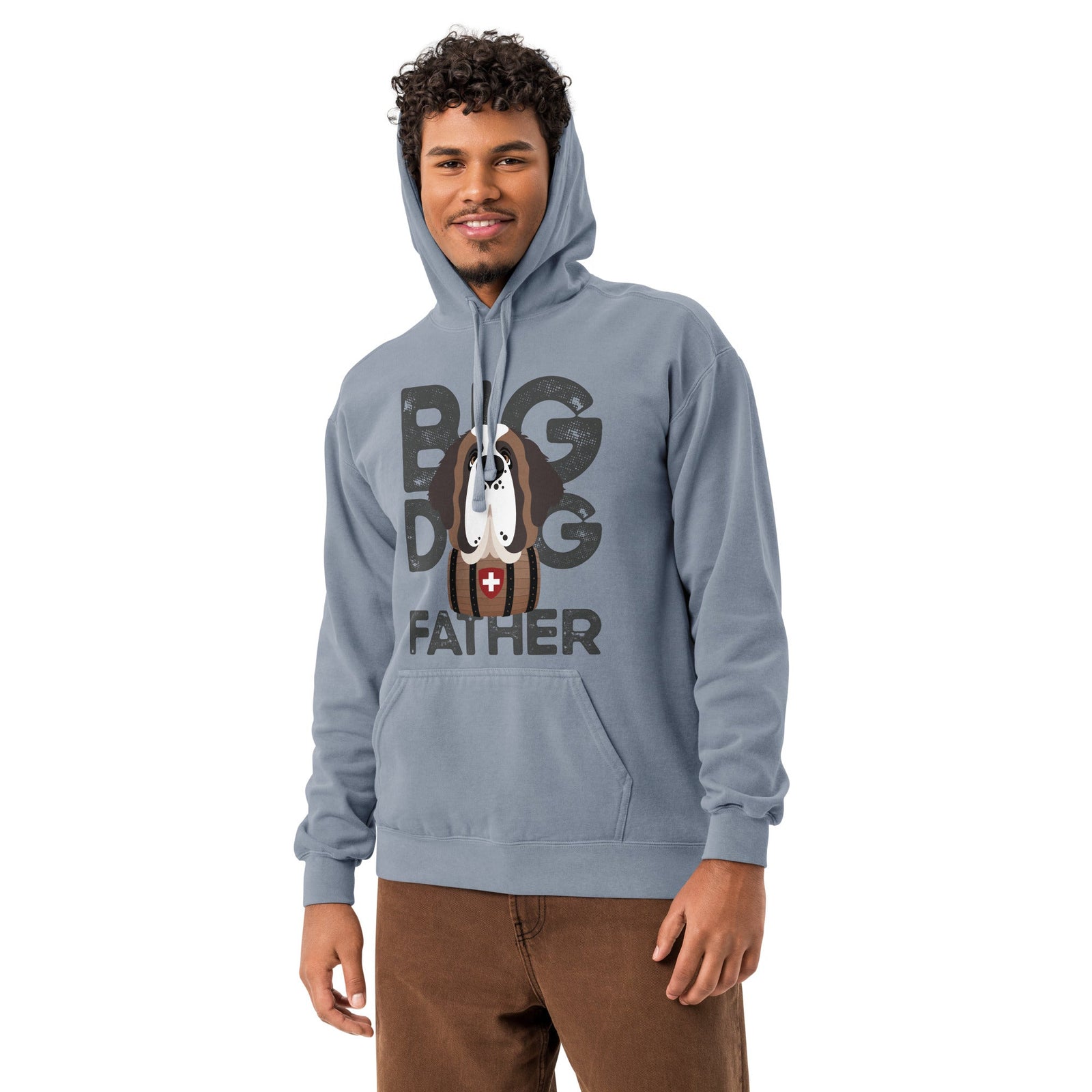 Big Dog Father Saint Bernard Comfort Colors® Hoodie - Lucy + Norman