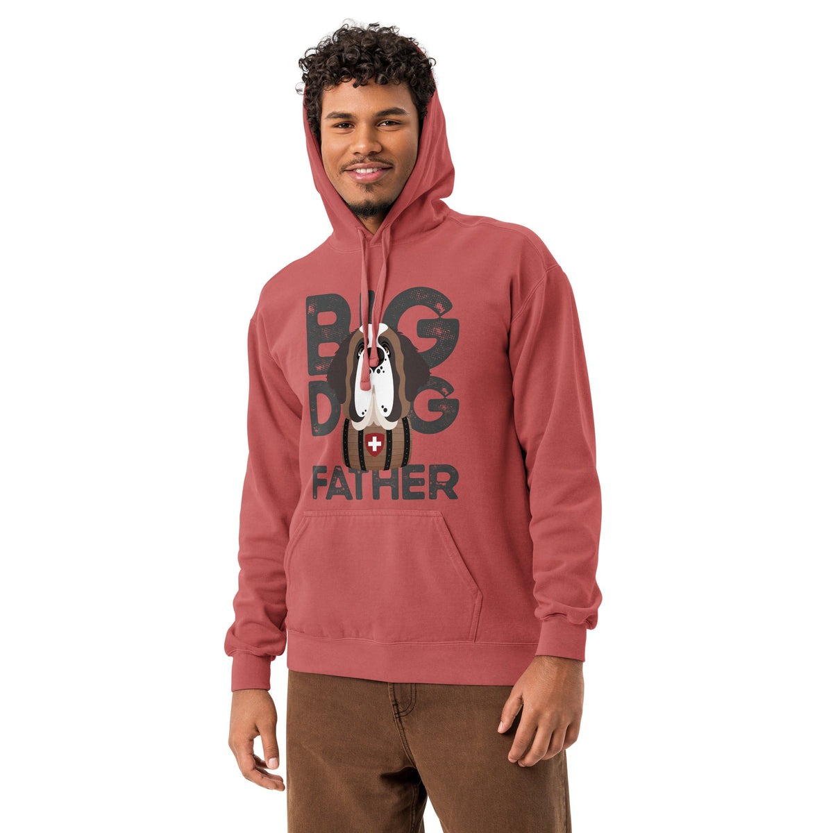 Big Dog Father Saint Bernard Comfort Colors® Hoodie - Lucy + Norman