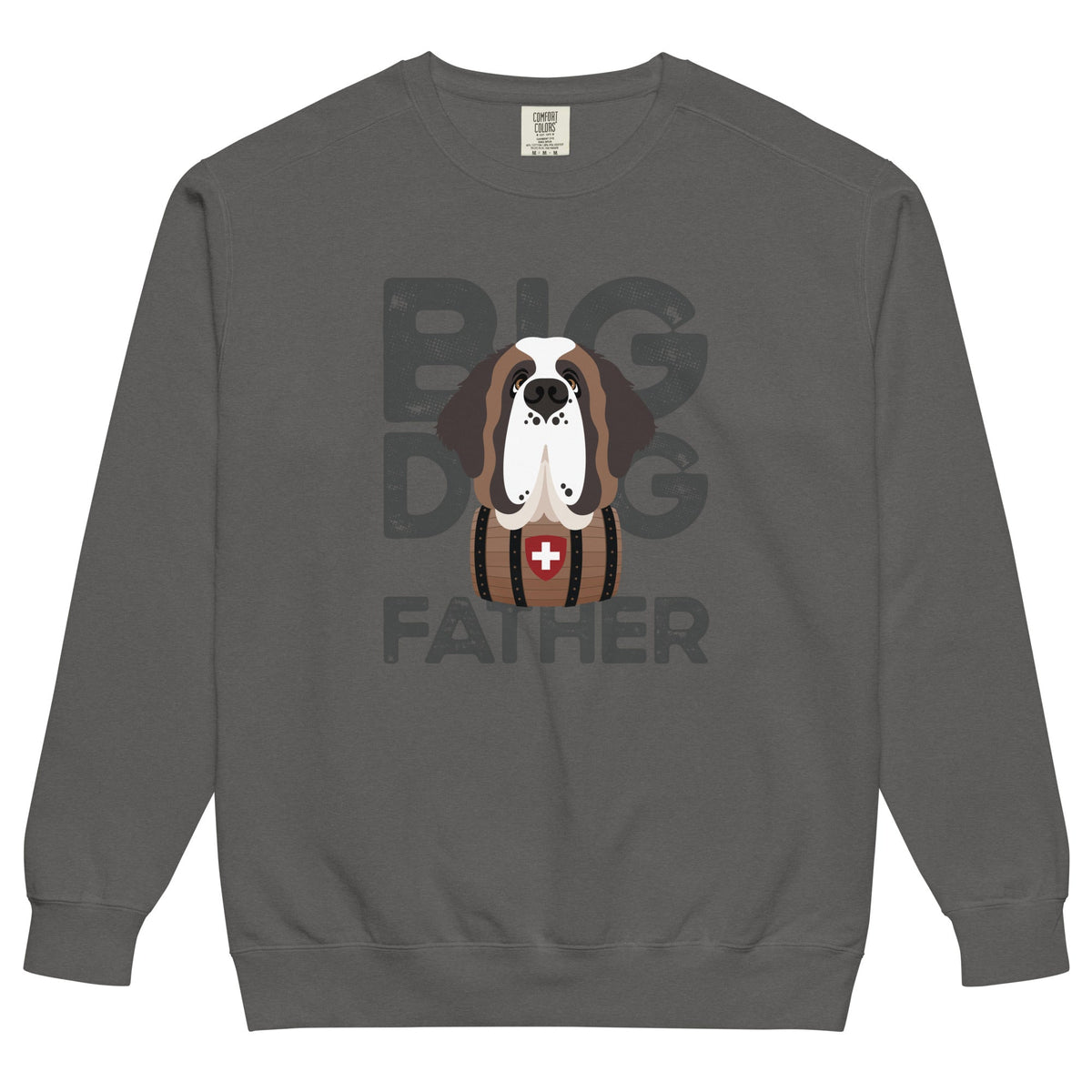 Big Dog Father Saint Bernard Comfort Colors® Sweatshirt - Lucy + Norman