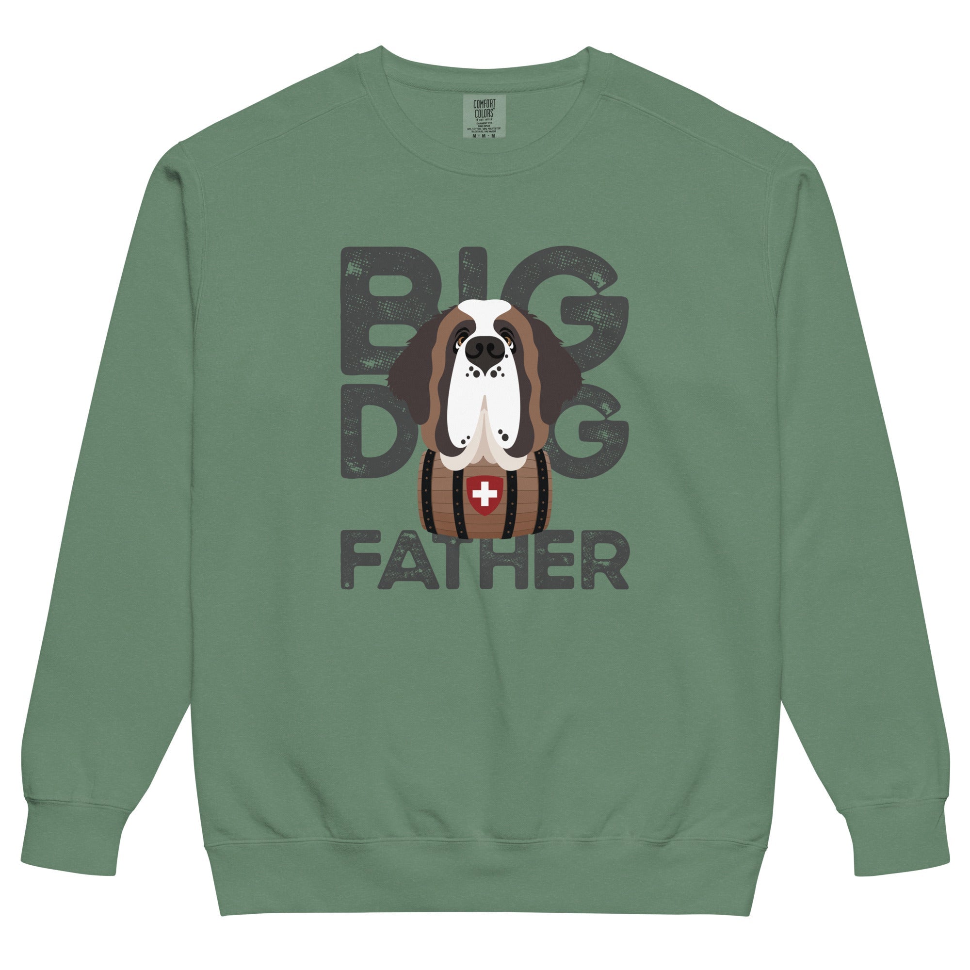 Big Dog Father Saint Bernard Comfort Colors® Sweatshirt - Lucy + Norman