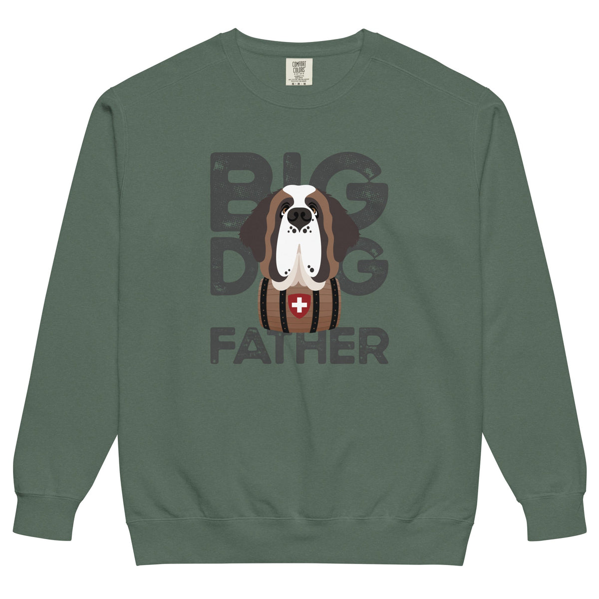 Big Dog Father Saint Bernard Comfort Colors® Sweatshirt - Lucy + Norman