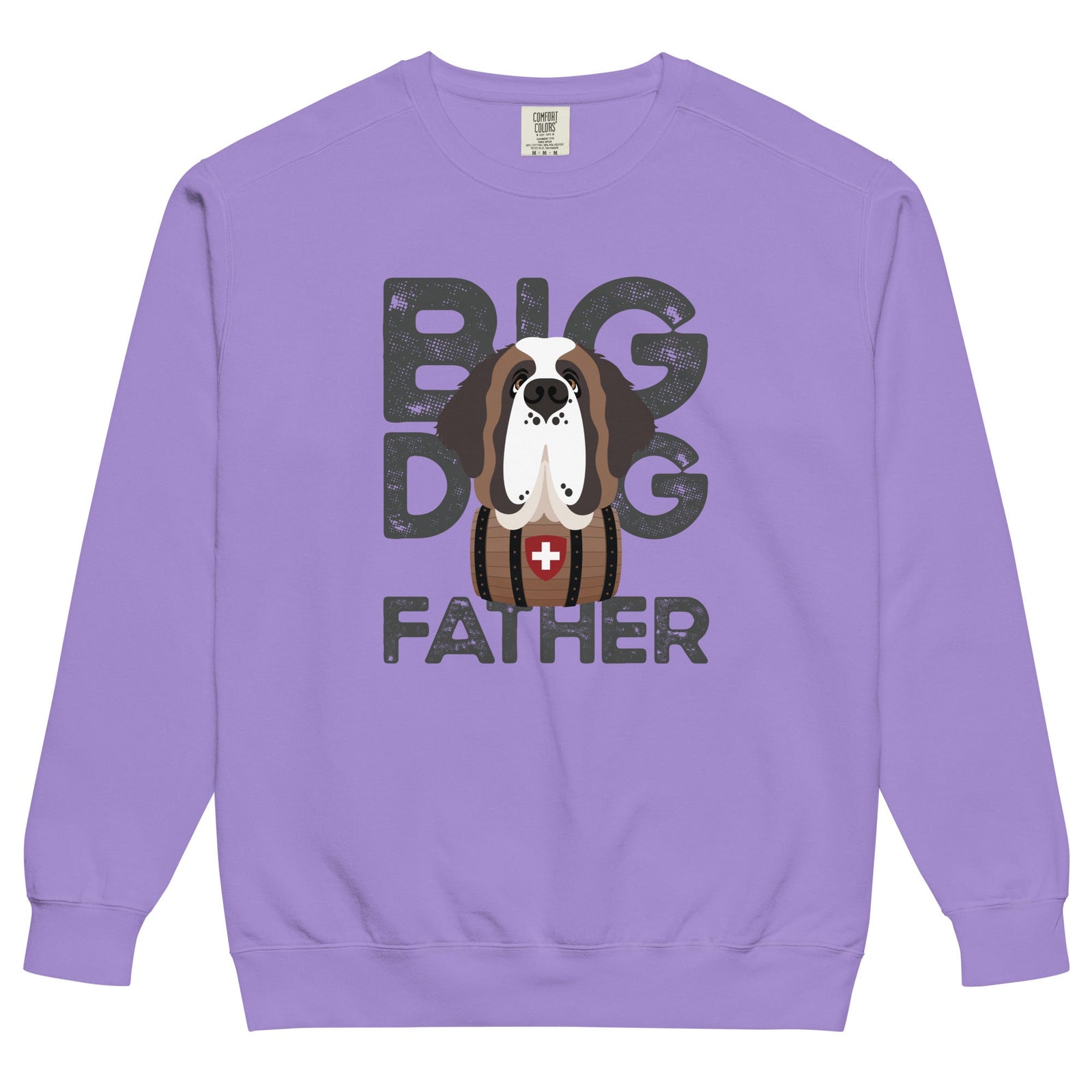 Big Dog Father Saint Bernard Comfort Colors® Sweatshirt - Lucy + Norman