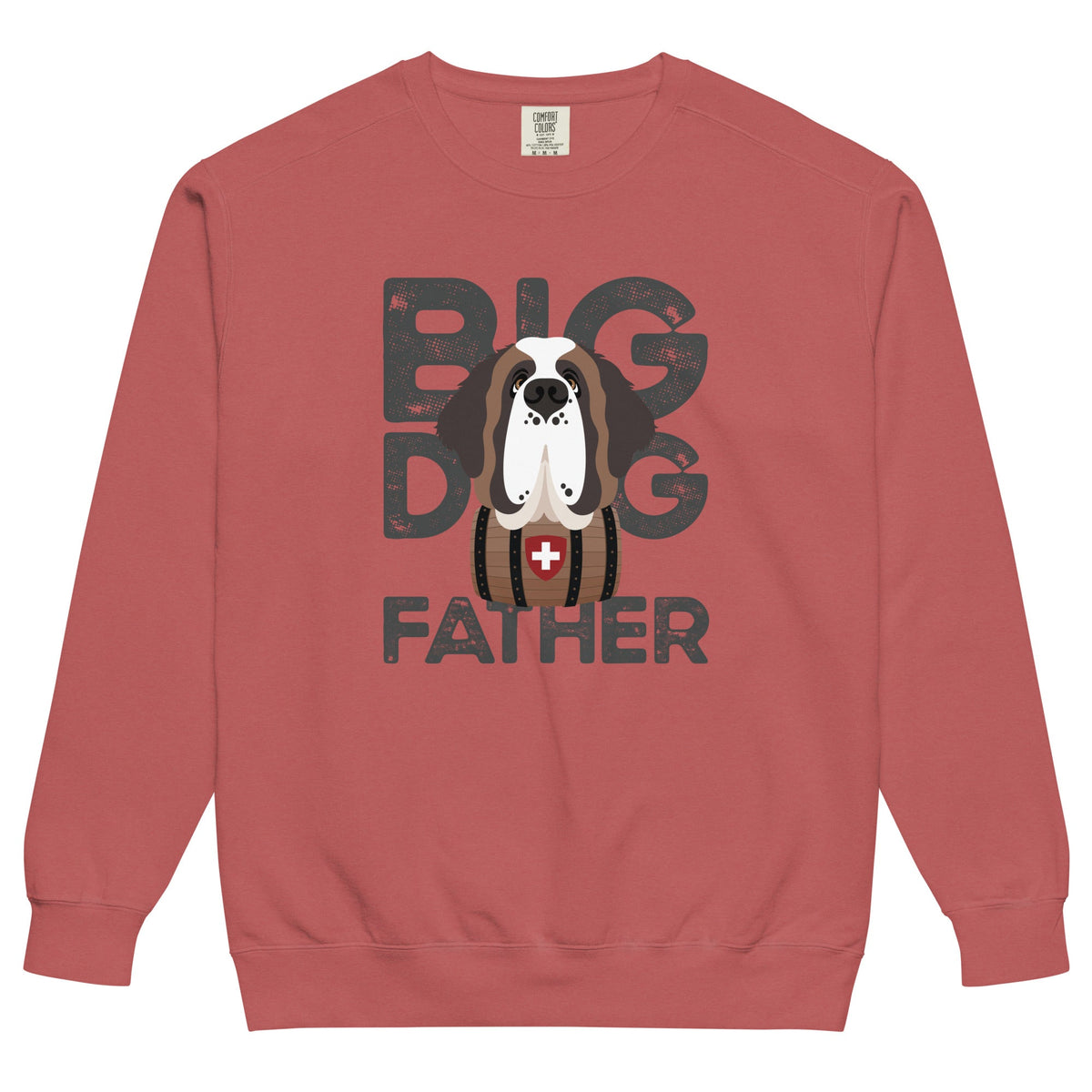 Big Dog Father Saint Bernard Comfort Colors® Sweatshirt - Lucy + Norman