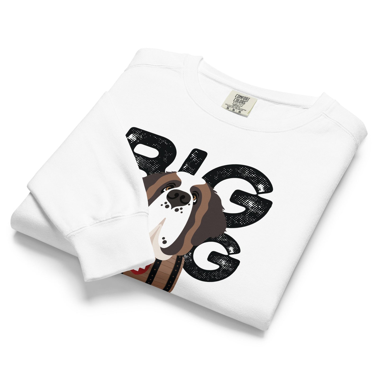 Big Dog Father Saint Bernard Comfort Colors® Sweatshirt - Black - Lucy + Norman